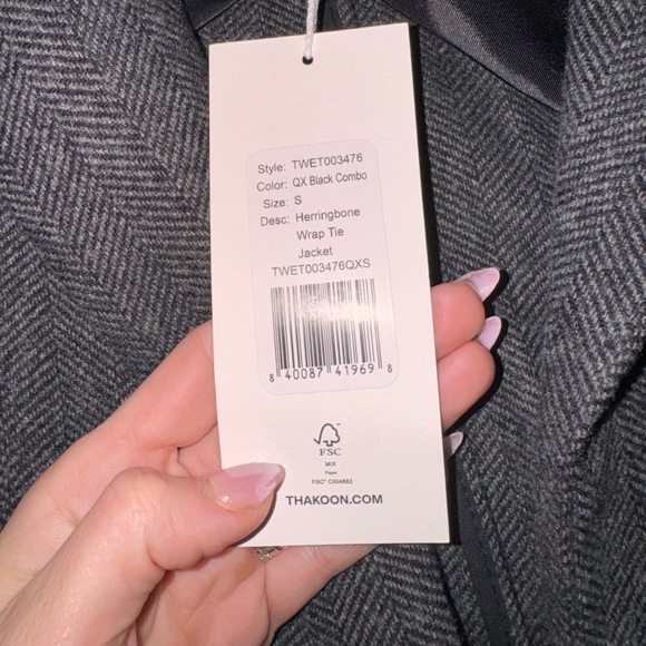 Thakoon Herringbone Wrap Tie Jacket NWT - Picture 10 of 10